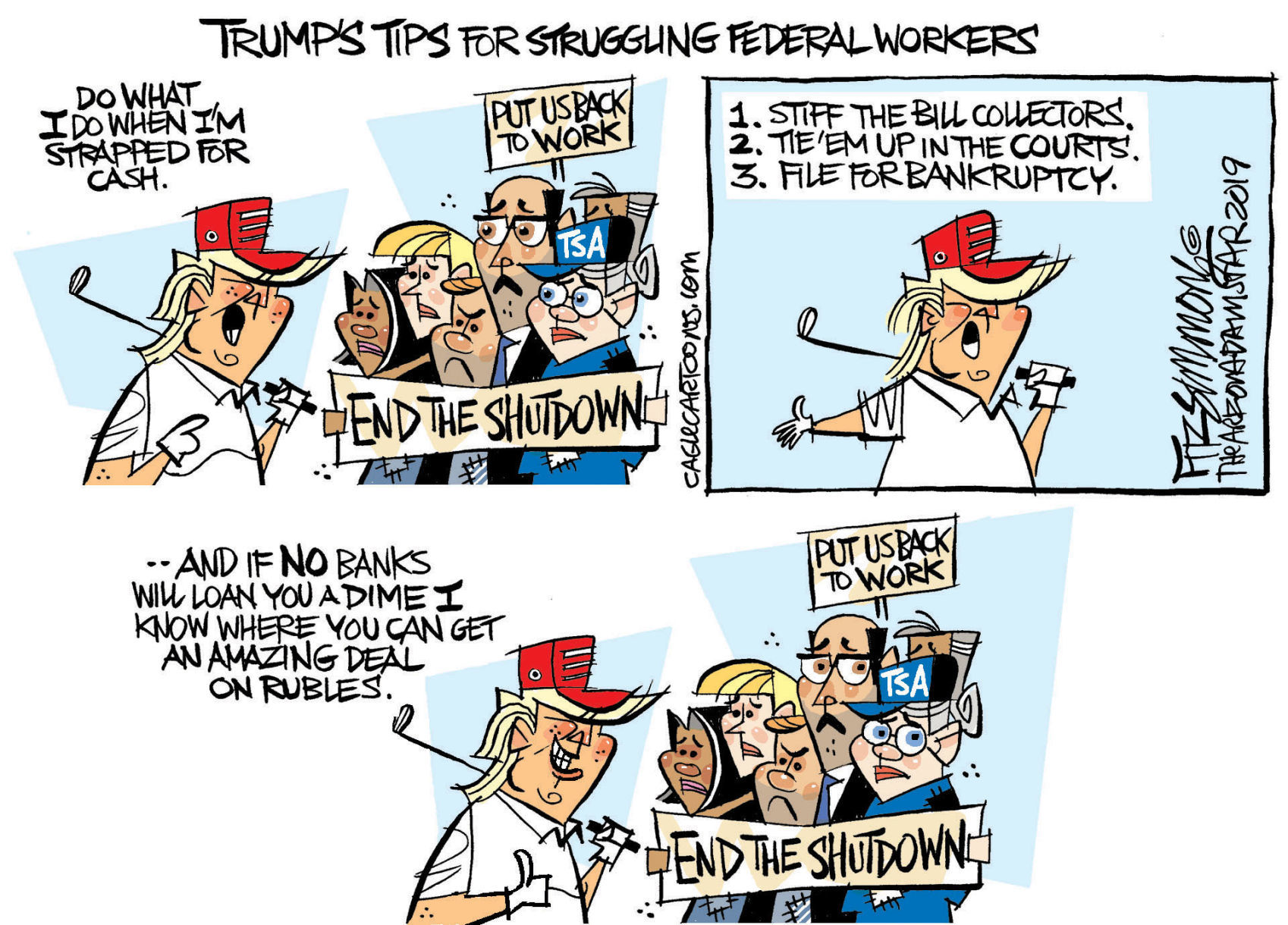 Daily Fitz Cartoon: Shutdown sympathy